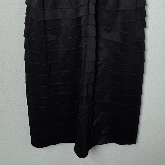 Tadashi Collection Pleated Taffeta Rosette Shutter Pleat Sheath Cocktail Dress 6 - Picture 9 of 12